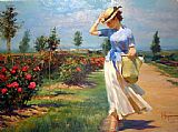 Vladimir Volegov Canvas Paintings - Tuesdays Stroll